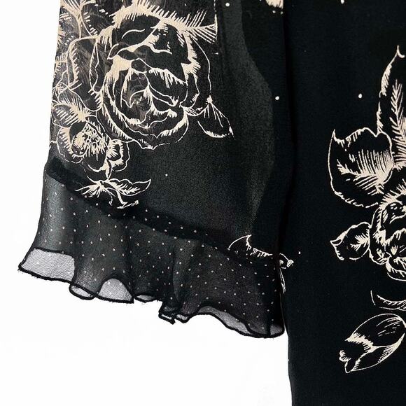 Jonathan Martin 100% Silk Floral Top Size Medium - Picture 3 of 11